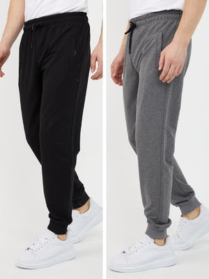 Erkek Paça Ribanalı Cep Fermuar Detaylı 2'li Eşofman Altı - MMETALIC