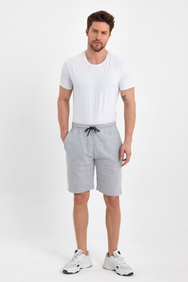 Erkek Regular Fit Yanları Cepli Rahat Kesim Şort - MMETALIC