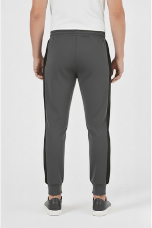 Erkek Siyah - Antrasit Standart Fit Normal Kesim Paça Ribanalı Cepli Rahat Jogger 2'li Eşofman Altı MTLCE101 - 2 - MMETALIC