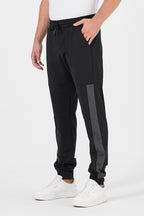 Erkek Siyah - Antrasit Standart Fit Normal Kesim Paça Ribanalı Cepli Rahat Jogger 2'li Eşofman Altı MTLCE101 - 2 - MMETALIC