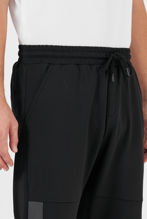 Erkek Siyah - Antrasit Standart Fit Normal Kesim Paça Ribanalı Cepli Rahat Jogger 2'li Eşofman Altı MTLCE101 - 2 - MMETALIC