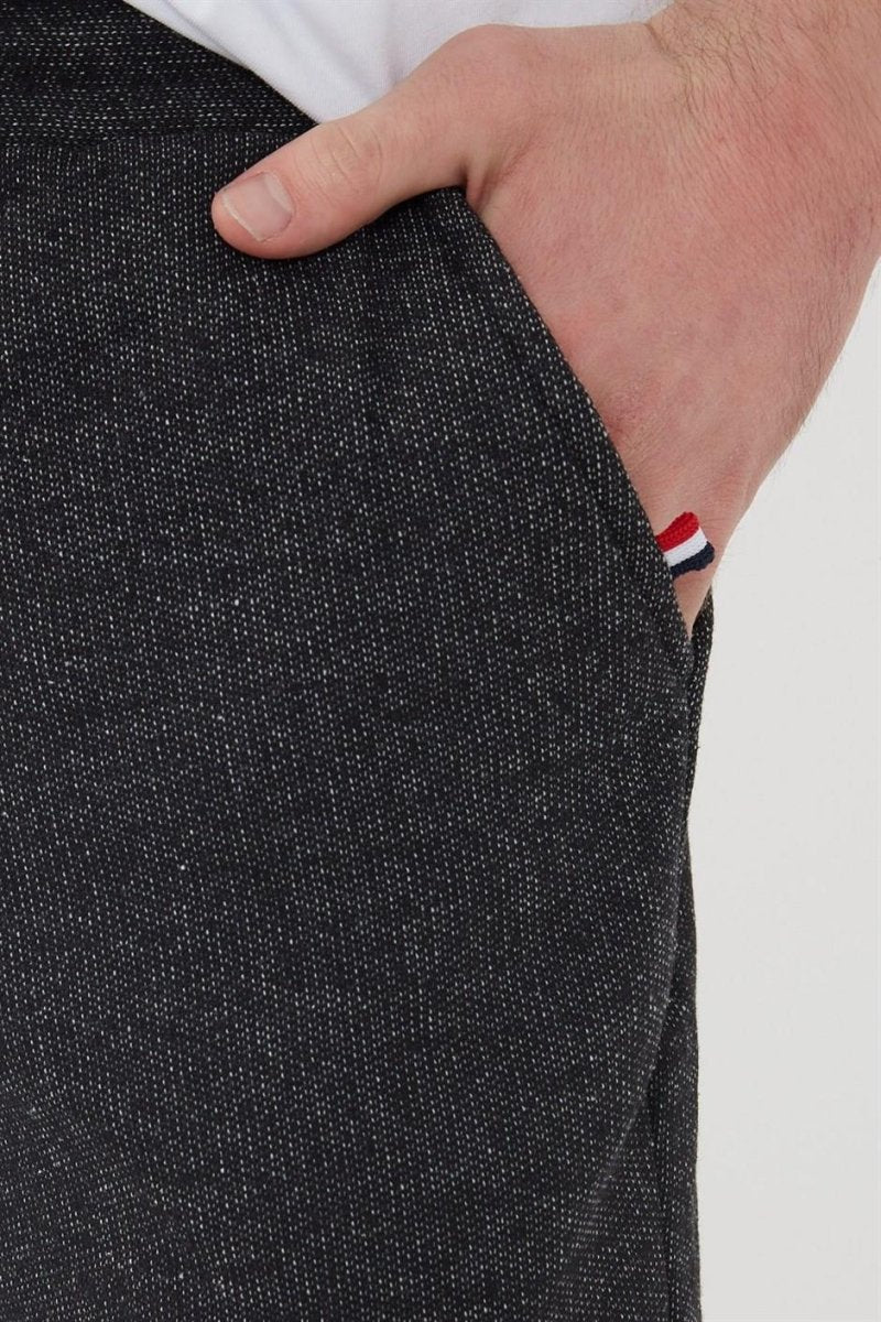 Erkek Siyah Içi Polarlı Slim Fit Paça Lastikli Jogger Eşofman Altı MTLCO - 42 - MMETALIC