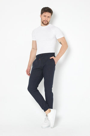 Erkek Siyah Slim Fit Mevsimlik Eşofman Altı MTLC8442 - MMETALIC