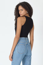 Fitilli Regular Fit Normal Kalıp Siyah - Beyaz - Gri - Lacivert Bisiklet Yaka Sıfır Kol Pamuklu 4'lü Kadın Atlet - MMETALIC