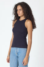 Fitilli Regular Fit Normal Kalıp Siyah - Beyaz - Gri - Lacivert Bisiklet Yaka Sıfır Kol Pamuklu 4'lü Kadın Atlet - MMETALIC