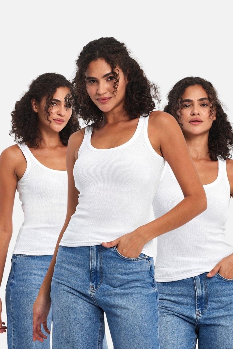 Fitilli Siyah Crop Havuz Yaka Sıfır Kol Pamuklu 3'lü Kadın Atlet MTLCB92 - MMETALIC