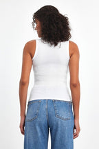 Fitilli Siyah Crop Havuz Yaka Sıfır Kol Pamuklu 5'li Kadın Atlet MTLCB92 - 5 - MMETALIC