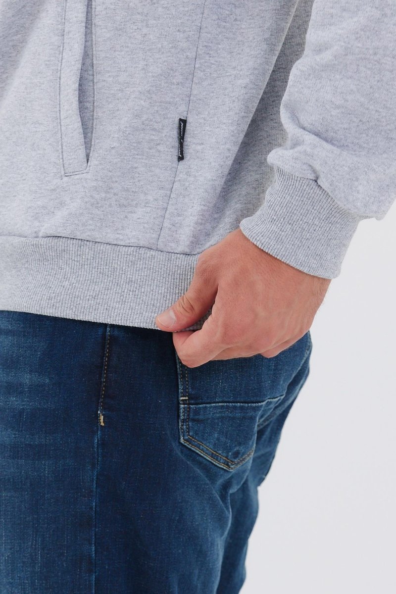 İçi Pamuklu Fermuarlı Dik Paça Yan Cepli Erkek Gri Hırka - MMETALIC