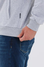 İçi Pamuklu Fermuarlı Dik Paça Yan Cepli Erkek Gri Hırka - MMETALIC