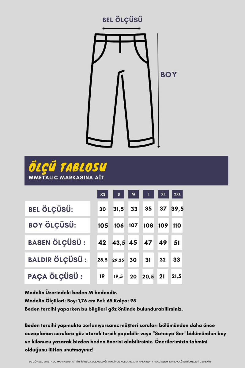 İndigo Fitilli Geniş Paça Pamuklu İnce Yüksek Bel Kadın Eşofman Altı - MMETALIC