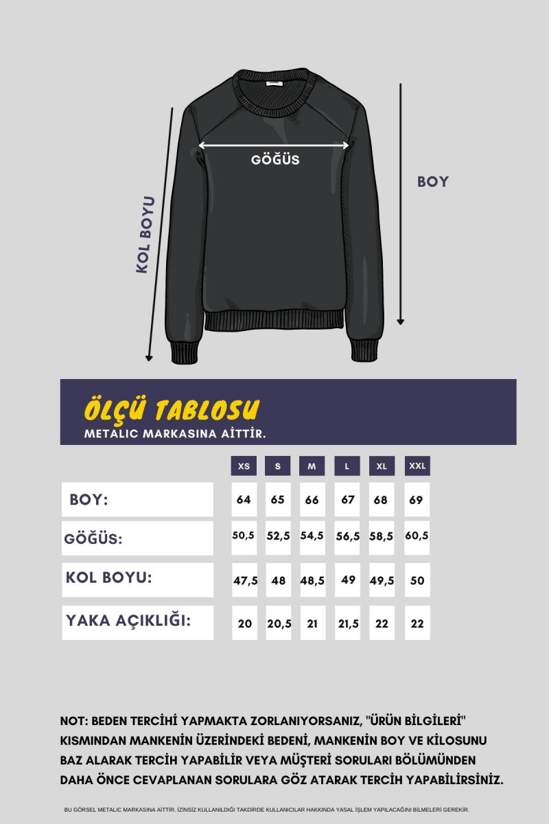 Kadın Gri Renk Basic Bisiklet Yaka Sweatshirt - MMETALIC