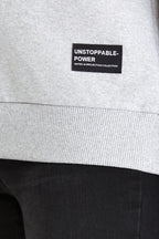 Kadın Gri Renk Basic Bisiklet Yaka Sweatshirt - MMETALIC
