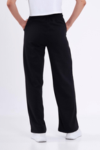 Kadın Mevsimlik Salaş Geniş Rahat Paça Yan Cepli Siyah Eşofman Altı - MMETALIC