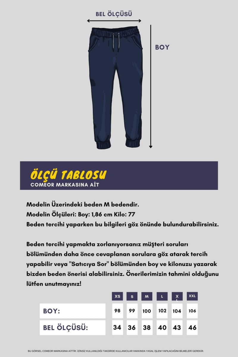Kalın Antrasit Erkek Eşofman Altı Jogger Arka Cepli Paça Lastikli Regular Fit Şardonsuz - MMETALIC