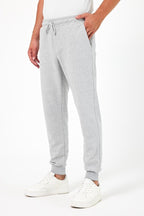 Kalın Gri Erkek Eşofman Altı Jogger Arka Cepli Paça Lastikli Regular Fit Şardonsuz - MMETALIC