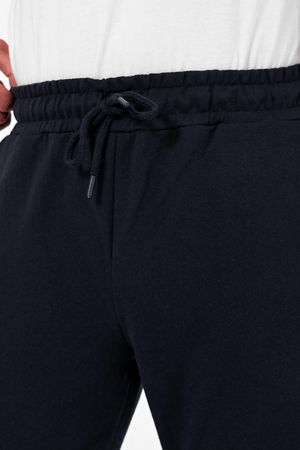 Kalın Lacivert Erkek Eşofman Altı Jogger Arka Cepli Lastik Paça Regular Fit Şardonsuz - MMETALIC
