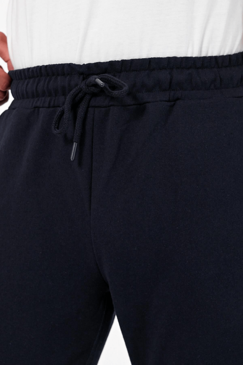 Kalın Lacivert Erkek Eşofman Altı Jogger Arka Cepli Lastik Paça Regular Fit Şardonsuz - MMETALIC