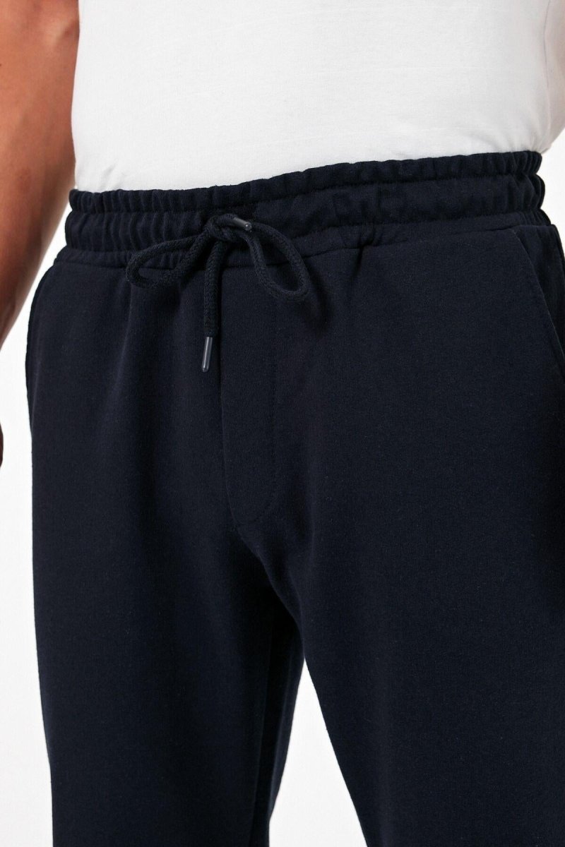 Kalın Siyah - Antrasit Erkek 2'li Eşofman Altı Jogger Arka Cepli Paça Lastikli Regular Fit Şardonsuz - MMETALIC