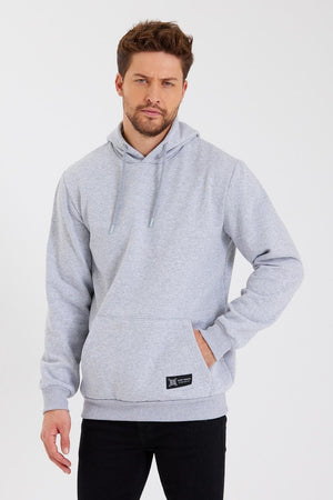 Kanguru Cepli Kapüşonlu İçi pamuklu Erkek Sweatshirt - MMETALIC