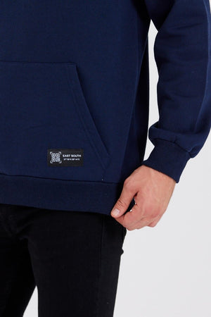 Kanguru Cepli Kapüşonlu İçi pamuklu Erkek Sweatshirt - MMETALIC
