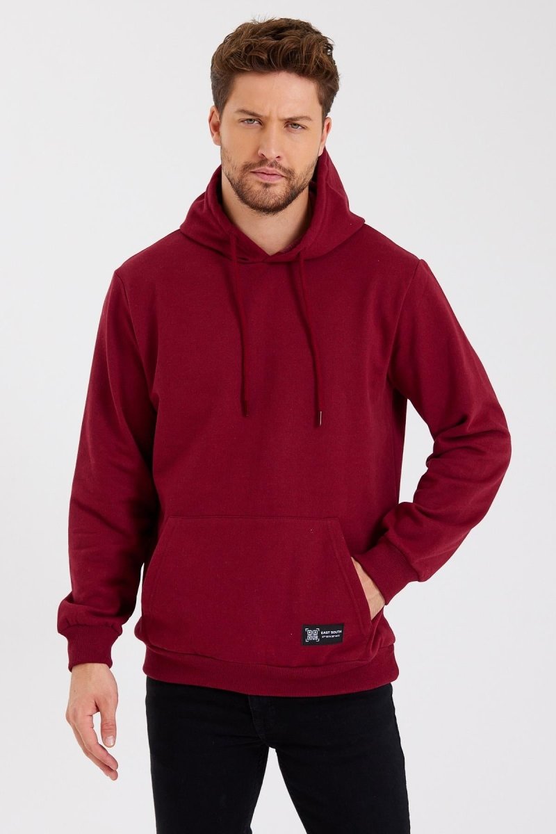 Kanguru Cepli Kapüşonlu İçi pamuklu Erkek Sweatshirt - MMETALIC