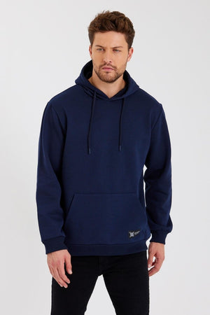 Kanguru Cepli Kapüşonlu İçi pamuklu Erkek Sweatshirt - MMETALIC