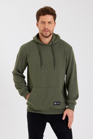 Kanguru Cepli Kapüşonlu İçi pamuklu Erkek Sweatshirt - MMETALIC