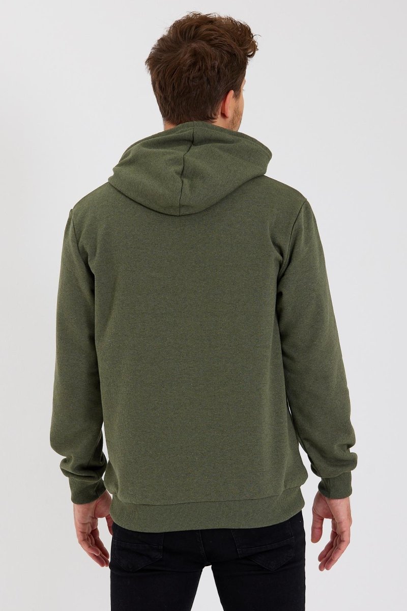 Kanguru Cepli Kapüşonlu İçi pamuklu Erkek Sweatshirt - MMETALIC