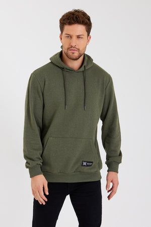 Kanguru Cepli Kapüşonlu İçi pamuklu Erkek Sweatshirt - MMETALIC