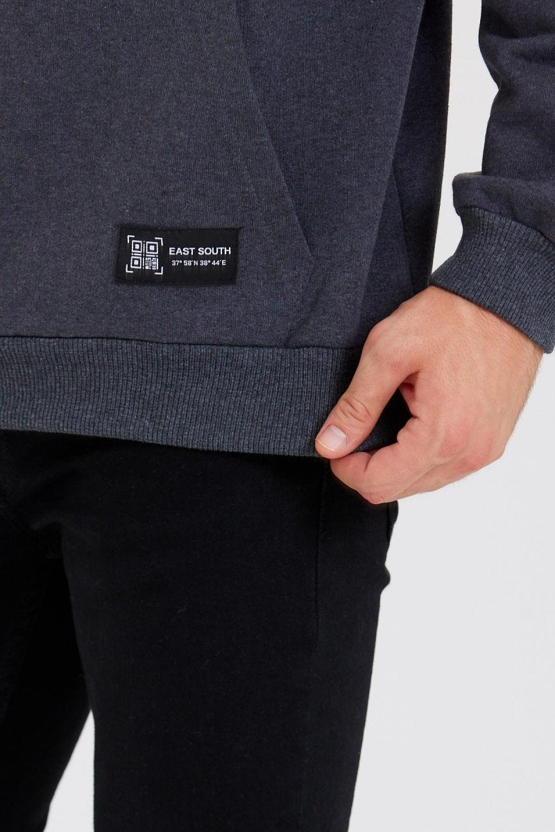 Kanguru Cepli Kapüşonlu İçi pamuklu Erkek Sweatshirt - MMETALIC