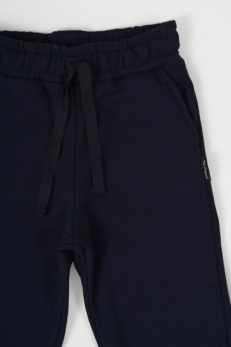 Lacivert Kalın Pamuklu Beli ve Paçası Lastikli Cepli 5 - 6 - 7 - 8 - 9 - 10 - 11 - 12 Yaş Kız Çocuk Eşofman Altı - MMETALIC