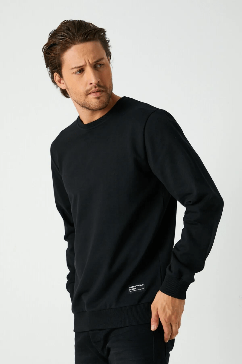 Metalic Erkek Basic Bisiklet Yaka Sweatshirt MTLC047 - MMETALIC