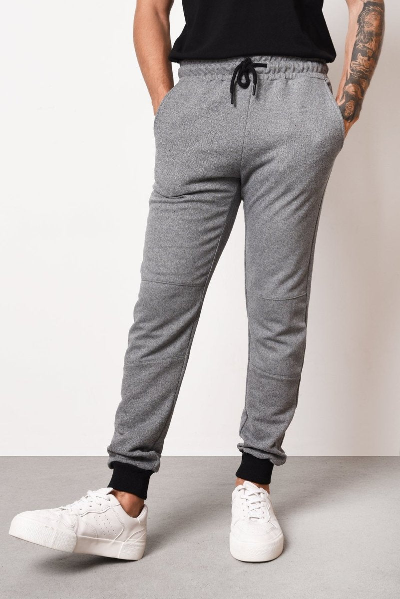 METALIC Erkek Eşofman Altı Paça Lastikli İçi Polarlı Gri - MMETALIC