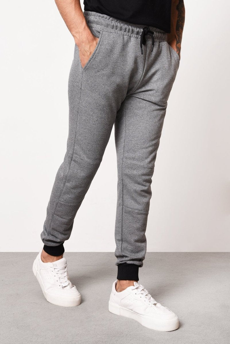 METALIC Erkek Eşofman Altı Paça Lastikli İçi Polarlı Gri - MMETALIC