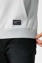 Metalic Gri Erkek Kapüşonlu Kanguru Cepli Sweatshirt - MMETALIC