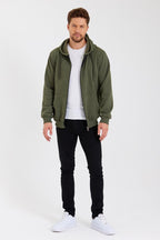 METALIC Siyah Kanguru Cepli Kapüşonlu Fermuarlı İçi Pamuklu Erkek Hırka - MMETALIC