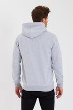 METALIC Siyah Kanguru Cepli Kapüşonlu Fermuarlı İçi Pamuklu Erkek Hırka - MMETALIC