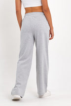 Siyah - Antrasit Kadın Mevsimlik Salaş Geniş Rahat Paça Yan Cepli 2'Li Eşofman Altı - MMETALIC