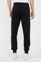 Siyah Erkek Paça Ribanalı Cep Fermuar Detaylı Eşofman Altı MTLCE08 - MMETALIC