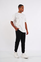 Sİyah - Gri Erkek Paçası Lastikli 2'li Eşofman Altı - MMETALIC