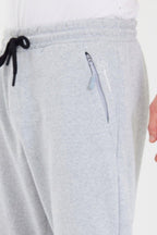 Sİyah - Gri Erkek Paçası Lastikli 2'li Eşofman Altı - MMETALIC