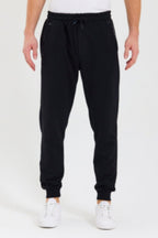 Sİyah - Gri Erkek Paçası Lastikli 2'li Eşofman Altı - MMETALIC