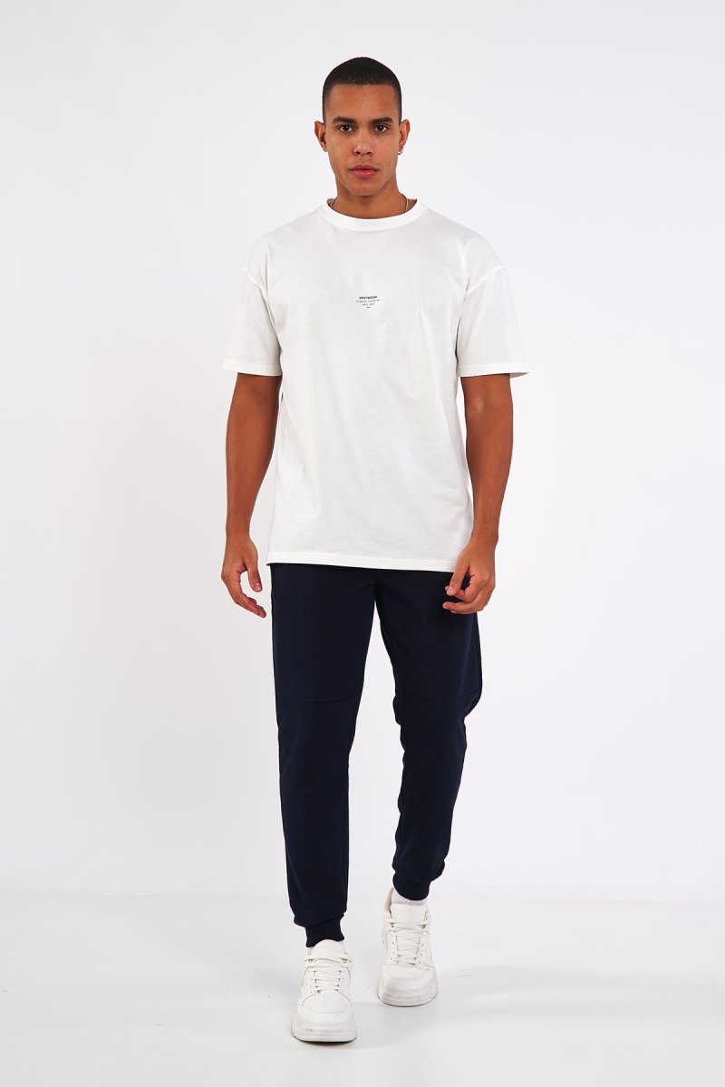 Sİyah - Lacivert - Antrasit Erkek Paçası Lastikli 3'lü Eşofman Altı - MMETALIC