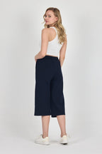 Yüksek Bel Cepli Rahat Kesim Mevsimlik Kadın Diz Altı 2'li Bermuda Siyah - Antrasit Kapri Şort - MMETALIC