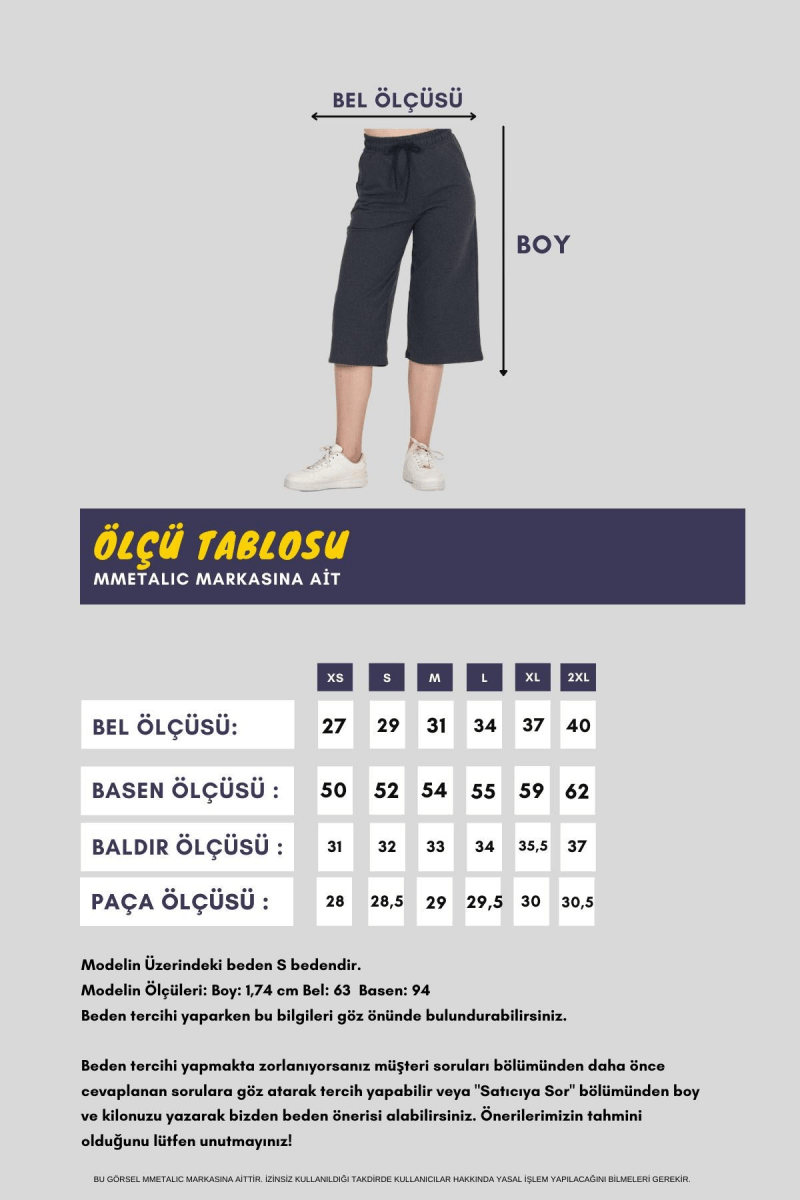 Yüksek Bel Cepli Rahat Kesim Mevsimlik Kadın Diz Altı 4'lü Bermuda Siyah - Lacivert - Gri - Antrasit Kapri Şort MTLCB111 - 4 - MMETALIC