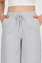 Yüksek Bel Cepli Rahat Kesim Mevsimlik Kadın Diz Altı Bermuda Gri Kapri Şort - MMETALIC